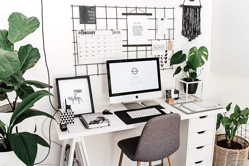 Studio Office- Monochrome Minimalist